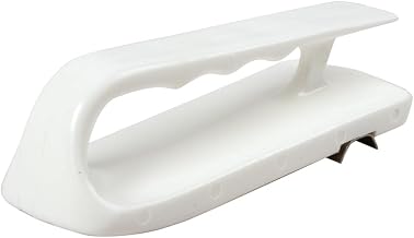 San Jamar Cutting Board Refinisher Cutting Board Scraper with Grooved Handle for Kitchen and Restaurants, Plastic, 6.5 x 2.5 Inches, White