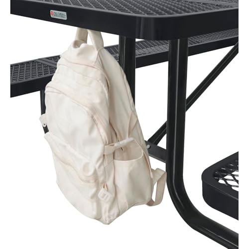 Global Industrial Black / 48"W x 62"L x 29.5"H / Industrial Picnic Tables