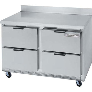 48" Stainless Steel 4-Drawer Worktop Refrigerator by Beverage-Air – Model WTRD48A-4