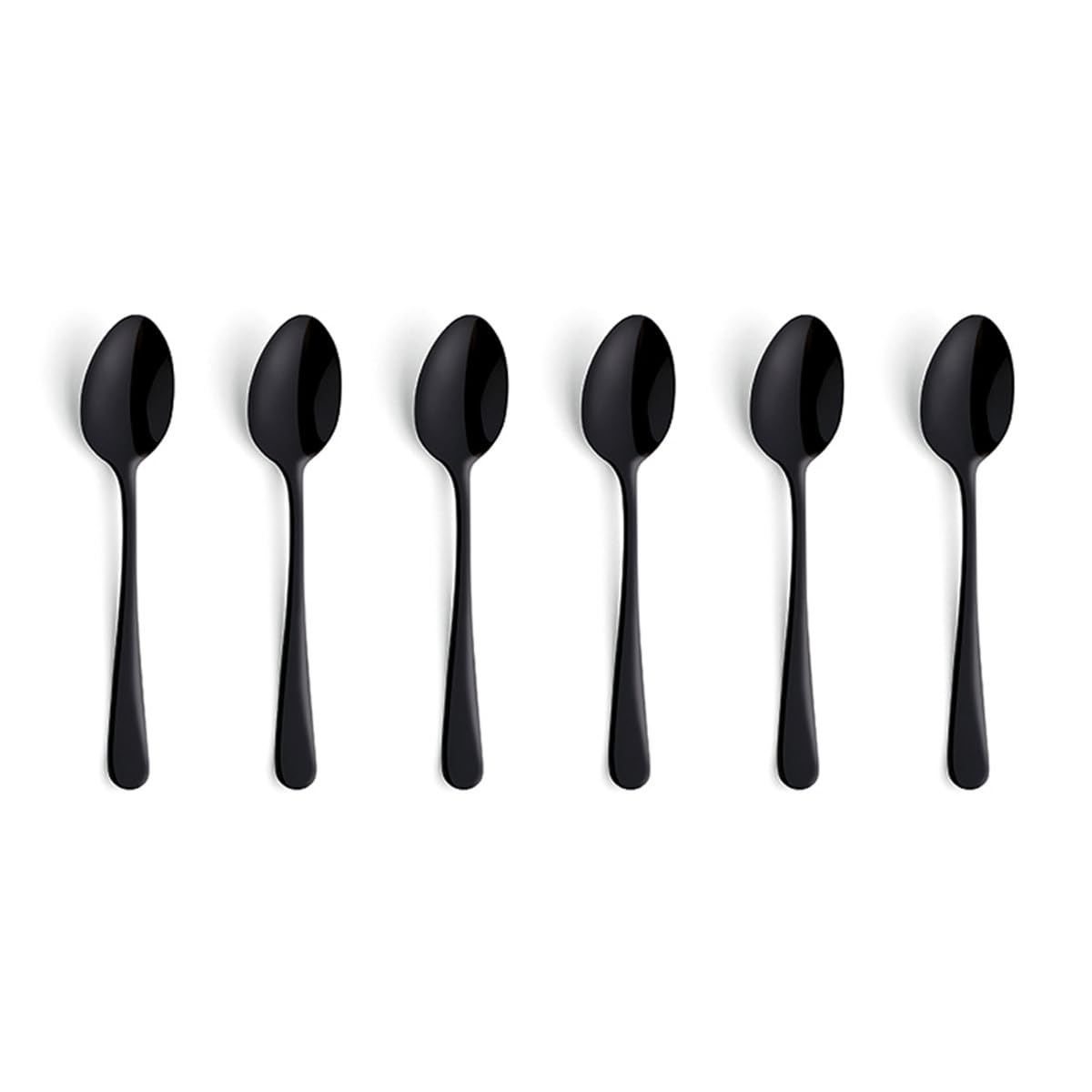 Austin 6-Piece Mocha Spoon Set by Amefa – Klein, Stainless Steel, Black, Pack of 6, Model 1410ATTR06AK6
