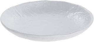 HUBERT Serving Bowl White Textured Melamine - 11"Dia x 2"H