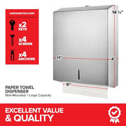Stock Your Home 4 / Silver Paper Towel Holders