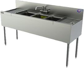 Perlick TSD33C 36"W Underbar 3 Compartment Sink