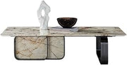 Mesa para Centro De Sala Marble Base Coffee Table Modern Apartment Simple Coffee Table Side Table Villa Living Room End Table Coffee Table