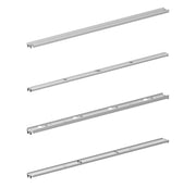 4' W Gondola Top Rail PLT Platinum by Lozier – 4' W, Alloy Steel, Platinum, Model R4T.PLT