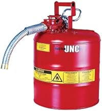 Justrite Steel Safety Can for Flammables, Type II, 1 (in) Metal Hose, AccuFlow, 5 Gal