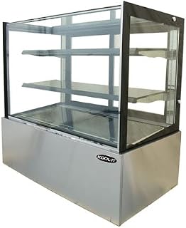 Kool-It KBF-36D 35-2/5' Freestanding Full Service Non-Refrigerated Display Case with Flat Glass, 10 Cubic Feet