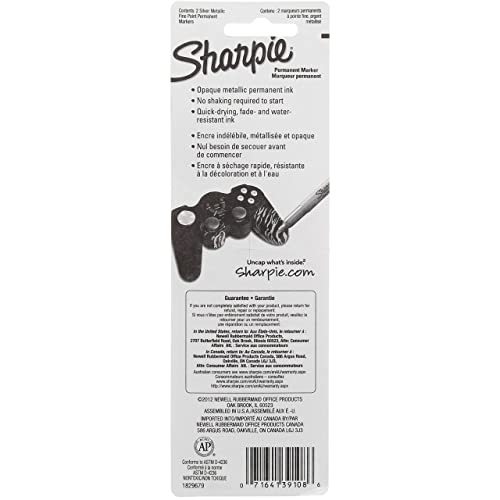 Sharpie 1 Count (Pack of 12) / Fine,Permanent / Silver Permanent Markers