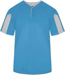 Badger Striker Placket XL Columbia Blue/ White
