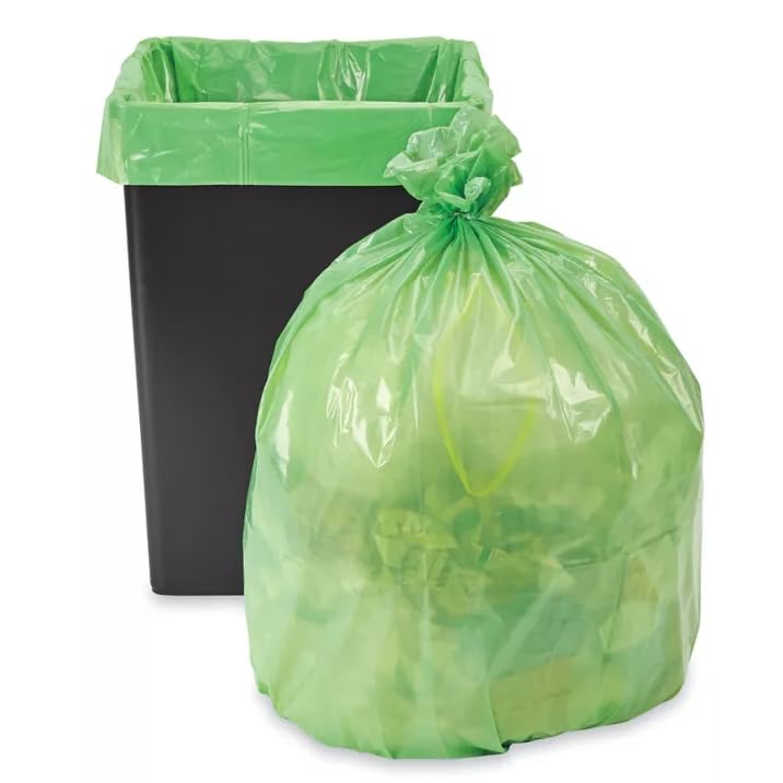 ics Big City-DLLDPE Degradable Can Liner with Coreless Roll by Berry Plast – 45.0 gallons, Plastic, Green, Model LBR4347X2D