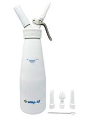 Accent Dispenser by Whip-It! – 1 Liter, Aluminum, White, Model DC-Acc-L07R