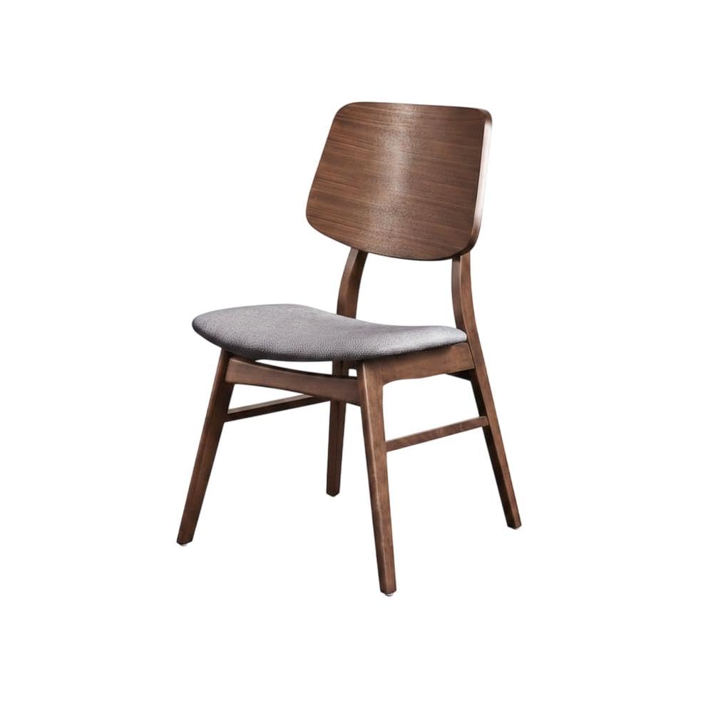 Solid Wood Fabric-Upholstered Dining Chairs Set of by Starlight Canyon Home – Solid Wood, MDF, Fabric (100% Polyester), Foam, Grey, Pack of 4