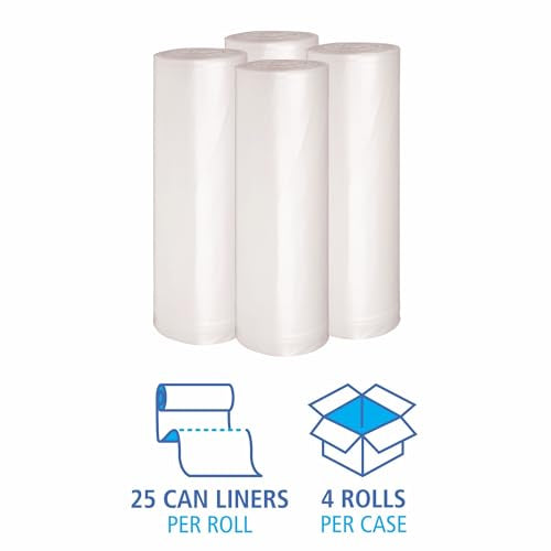 Boardwalk Clear / 1 Count (Pack of 100) / 1.1 mil Can Liners