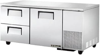 True TUC-67D-2 Series Undercounter Refrigerator Solid Doors & Drawered Two Section Deep