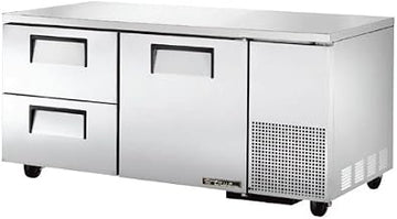 True TUC-67D-2 Series Undercounter Refrigerator Solid Doors & Drawered Two Section Deep