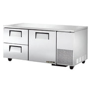 Series Undercounter Refrigerator Solid Doors & Drawered Two Section Deep by TRUE – 20.6 cubic_feet, Stainless Steel, Model TUC-67D-2