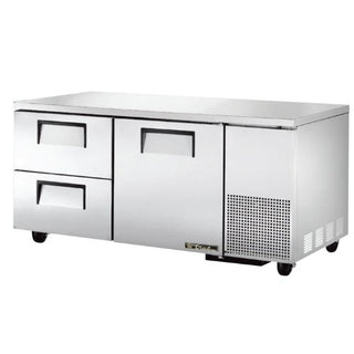 Series Undercounter Refrigerator Solid Doors & Drawered Two Section Deep by TRUE – 20.6 cubic_feet, Stainless Steel, Model TUC-67D-2