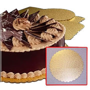 Vineland Packaging Scalloped Cake Circle Gold by Vineland Packaging Corp – 6.25", Cardboard, Gold, Model 16708