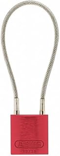 ABUS Lockout Padlock, Keyed Alike, Aluminum, Red, 4 in Shackle Height, 1 3/16 in Body Width 13054-1 Each