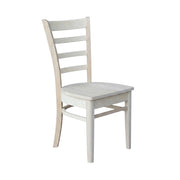 Solid Wood Side Chair Set of Two by Furnifact – Wood, Unfinished, Pack of 2