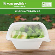 Responsible Products 16-48 oz Clear Lids (50 Count) / Clear / Casual Container Lids