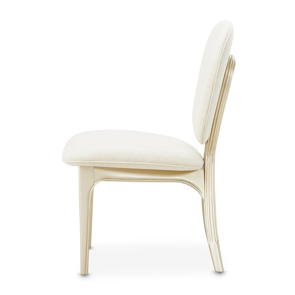 Brand Camellia Field Caramel Vanity Chair by Michael Amini – 27"D x 21"W x 38"H, Solid; Manufactured Wood, Caramel, Model N9090244-134