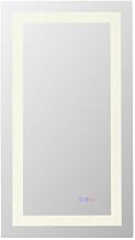 Elegant Kitchen and Bath Riven 36X20 Led Mirror in Silver