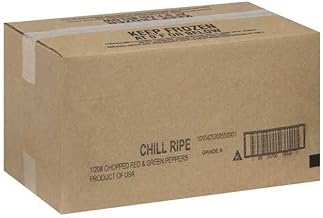 Chill Ripe Red and Green Chopped Peppers, 20 Pound -- 1 each.