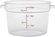 HUBERT Clear Round Food Storage Container - 13 22/25" Dia x 8 1/4" D