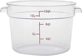 HUBERT Clear Round Food Storage Container - 13 22/25" Dia x 8 1/4" D