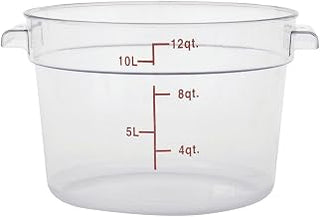 HUBERT Clear Round Food Storage Container - 13 22/25" Dia x 8 1/4" D