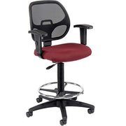 Global Industrial Drafting Stool by Sim Imports – Plastic, Red, Model A2813TMIX+22A4-RD