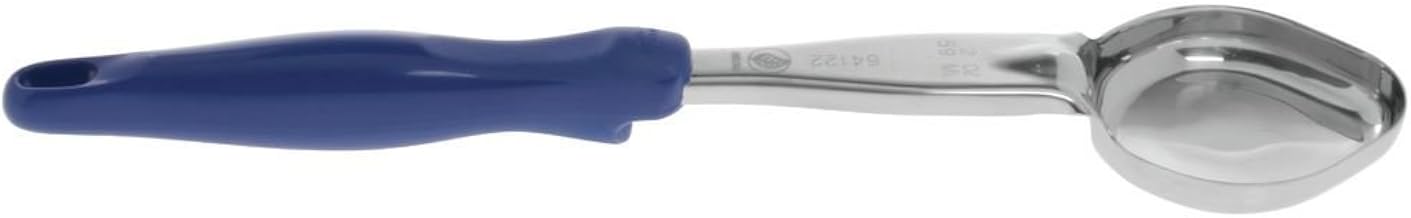 Jacob's Pride Heavy-Duty S/S 2 Oz Oval Solid Spoodle w/Blue Handle