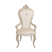 Beige Dining Arm Chair Set of by Starlight Canyon Home – 24.25 x 28 x 49 inches, Wood, Beige, Pack of 2