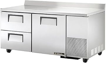 True TWT-67D-2 Worktop Refrigerator Solid Door and Drawer Deep