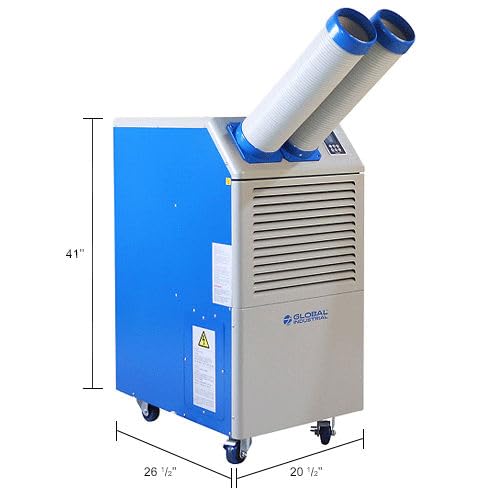 Water-Cooled Portable Air Conditioner by Global Industrial – 1.3 tons, Blue & Gray, Model WPW-4000