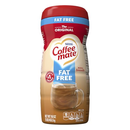 Coffee Mate Fat Free Original / 16 Ounce (Pack of 12) / Nestle Coffee-mate Coffee Creamer Fat Free Original, Pac Plant-Based Coffee Creamers