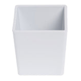 Condiment Holder White Square Melamine - 3 7/8"L x 3 7/8"W x 3 7/8"H by HUBERT – Melamine, White, Model H0215-WHITE