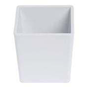Condiment Holder White Square Melamine - 3 7/8"L x 3 7/8"W x 3 7/8"H by HUBERT – Melamine, White, Model H0215-WHITE