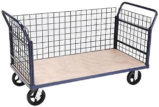 Global Industrial Euro Style Truck - 3 Wire Sides & Wood Deck, 60 x 30, 2400 Lb. Capacity