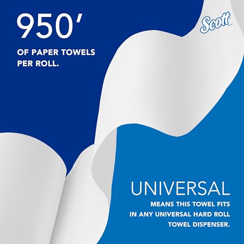 Scott Professional 6 Rolls × 950'/Roll - Essential / White / Scott Hard Roll Towel Paper Towels