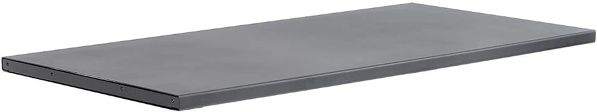 Global Industrial Steel Square Edge Workbench Top, 12 Gauge Steel, 60" W x 30" D x 1-3/4" Thick, Black