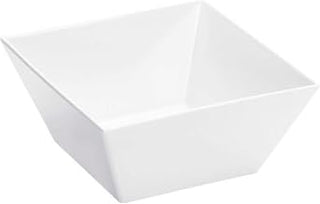 Cal-Mil SR262 Medium Replacement Bowl, Square, 5" Height, 10" Width, 10" Length, Melamine, White (Pack of 3)