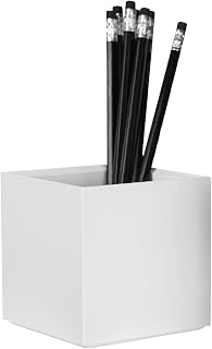 Bostitch Office Konnect Pencil Cup Desk Organizer, Pen Cup, White (Pack of 6)