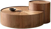 Coffee Table Round Walnut Solid Wood Coffee Table Set Creative Living Room Household Mesa para Centro De Sala