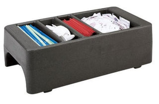 (LCDCH110) 8-3/4" x 16-1/2" x 5" Condiment Holder for Camtainer® by Cambro – Large, Plastic, Black, Model EALCDCH110