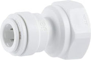 John Guest 3/8 OD x 1/4 NPTF Inch Female Adapter, Push to Connect Plastic Plumbing Fitting, PP451222WP (Pack of 5)