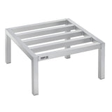Dunnage Rack Storage Rack Aluminum- 24" L x 24" W x 12" H by HUBERT – Aluminum, Silver, Model D12424/12