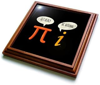 3dRose Be Real, be Rational Mathematical Numbers Pi and i for All 8x8 Trivet with 6x6 Ceramic Tile
