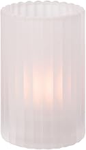 Hollowick Satin Crystal Glass Vertical Rod Cylinder Lamp